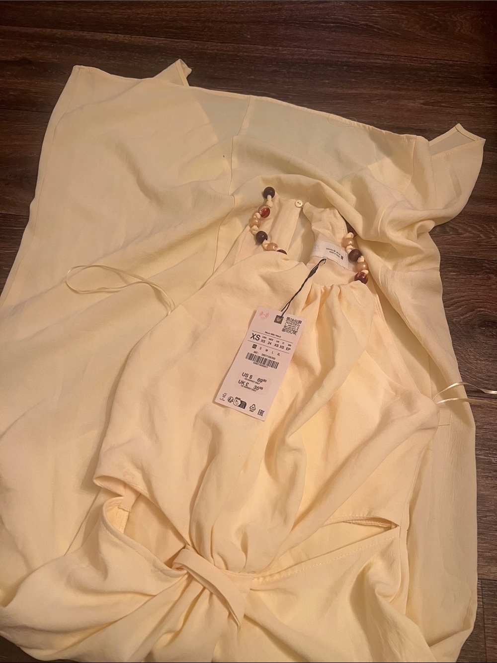 Zara Pale Yellow Maxi Dress